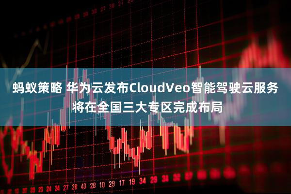蚂蚁策略 华为云发布CloudVeo智能驾驶云服务 将在全国三大专区完成布局